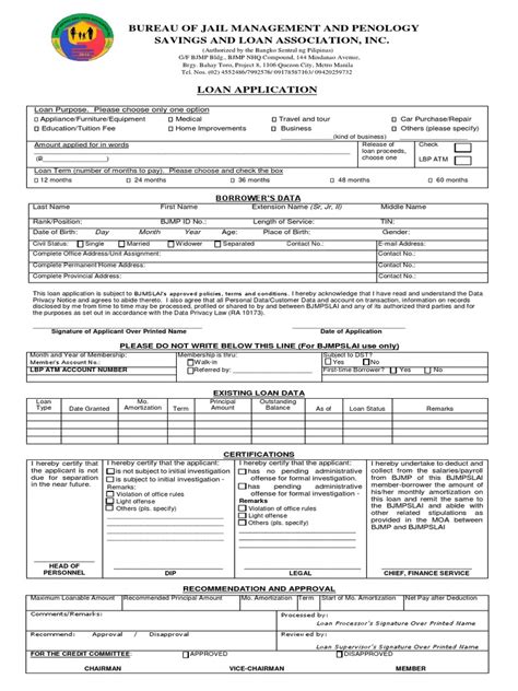 Bjmpslai Loan Application Form Revised .